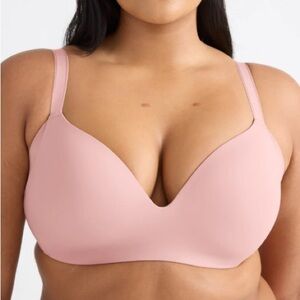 Knix WingWomen Contour Bra Pink size 40E/DDD wing women 40ddd rose water
